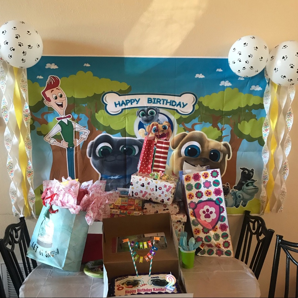 Puppy dog pal birthday backdrop